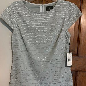 Adrianna Papell beaded cap sleeve top, size 0